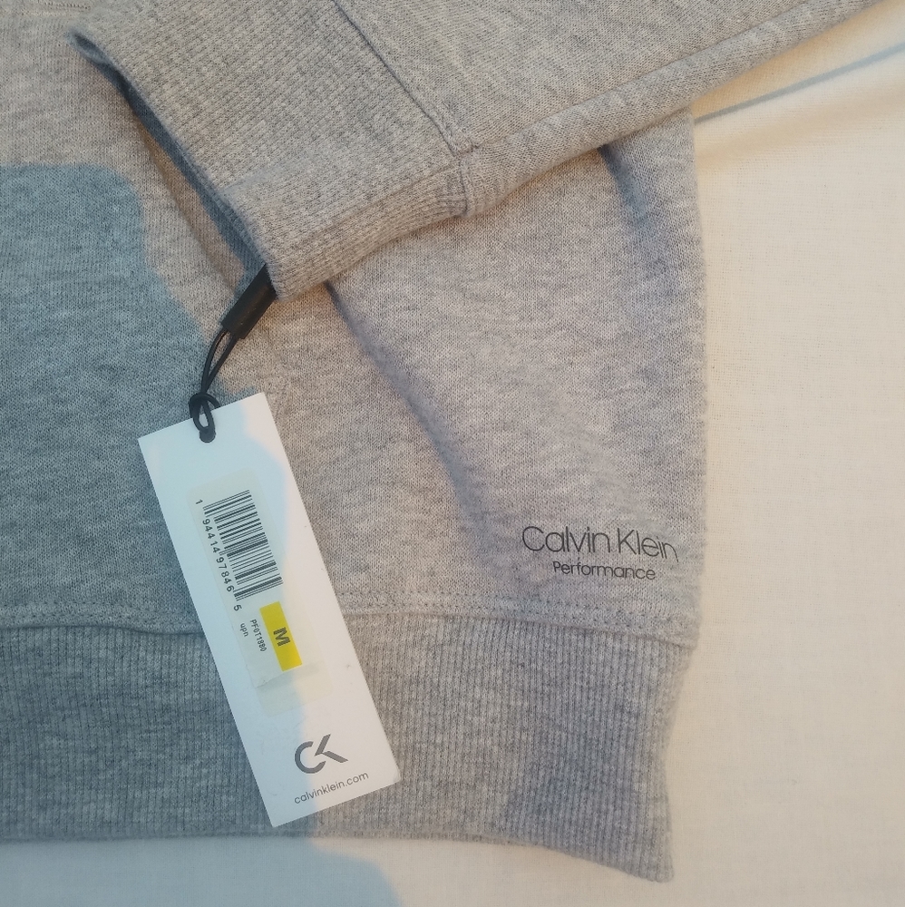 NWT Calvin Klein Gray Hoodie Performance M - Picture 6 of 9